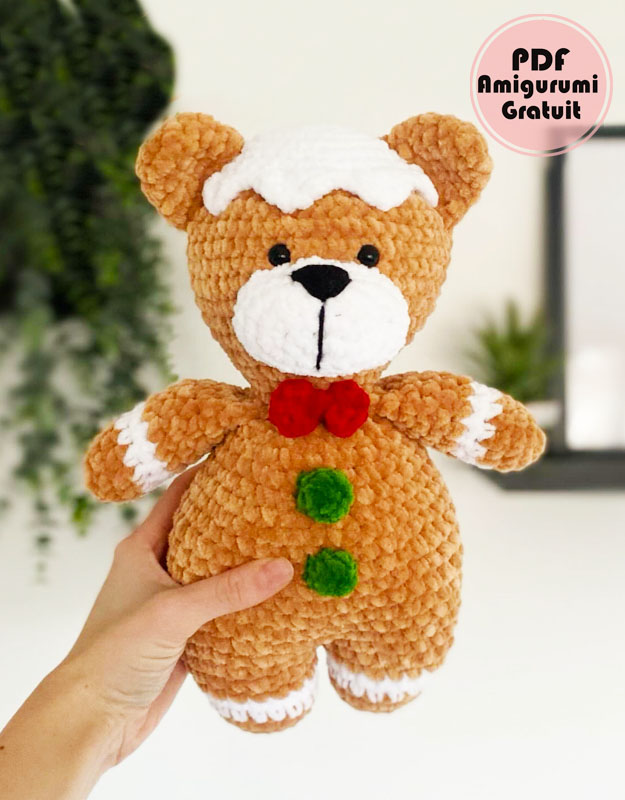 Ours en pain d'épices au Crochet Tuto Français