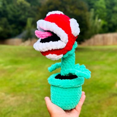 Plante Piranha de Super Mario au Crochet Modèle (1)