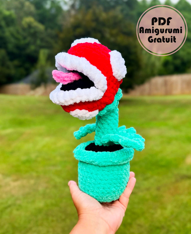 Plante Piranha de Super Mario au Crochet Modèle (2)